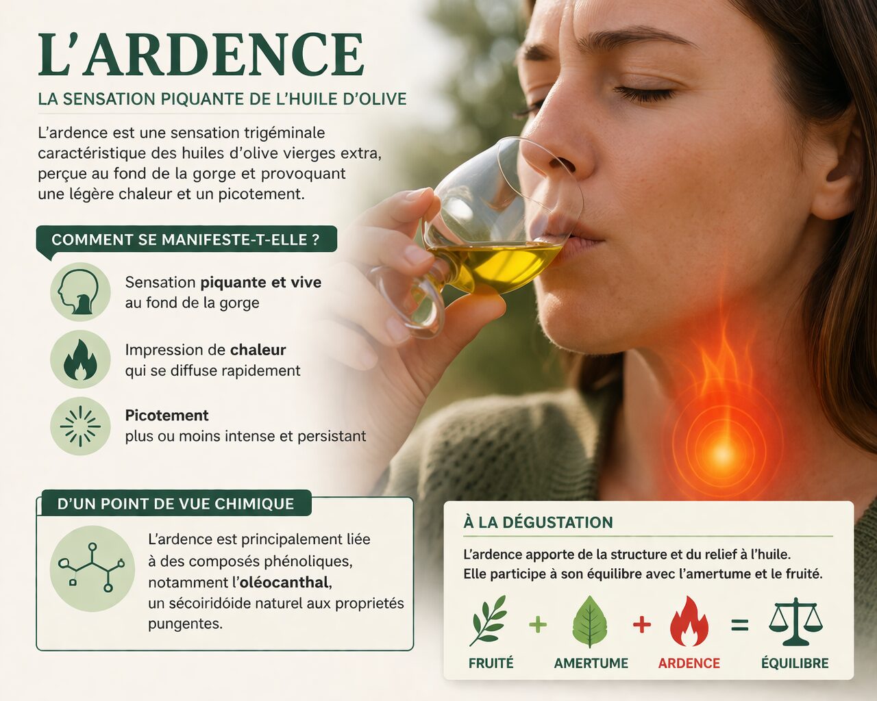 qu'est ce que l'ardence des huiles d'olive vierges